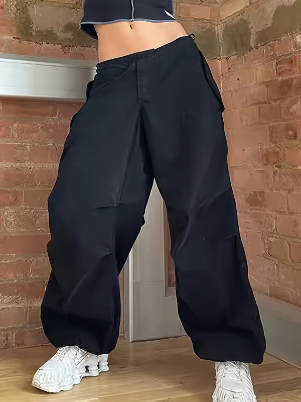 Women’s Loose Wide-Leg Pants High-Waist Solid Color Straight Casual Trousers Comfortable Daily Wear (S-XL)